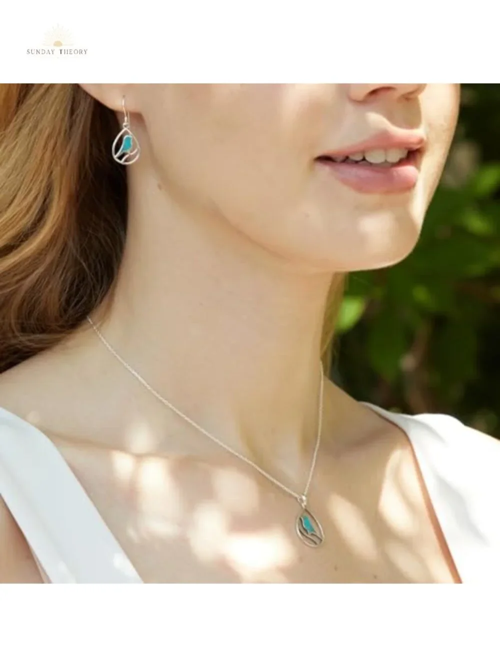 Sterling Silver Bird Pendant Necklace 16
